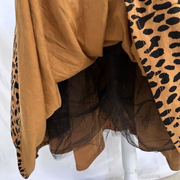 Torrid Betsey Johnson 5X Plus Puff Sleeve Skater Dress Animal Print - Picture 8 of 11